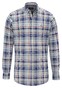 Fynch-Hatton Washed Oxford Multi Check Button-Down Overhemd Berry-Navy-Green
