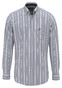 Fynch-Hatton Washed Oxford Multi Stripe Overhemd Harbor Blue
