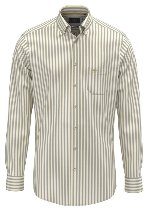 Fynch-Hatton Washed Oxford Stripe Button-Down Overhemd Amber