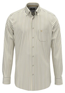 Fynch-Hatton Washed Oxford Stripe Button-Down Shirt Amber