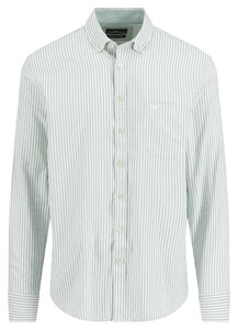 Fynch-Hatton Washed Oxford Stripes Button-Down Shirt Fern