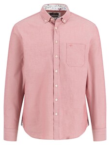 Fynch-Hatton Washed Oxford Uni Color Button-Down Shirt Berry