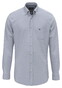Fynch-Hatton Washed Solid Color Oxford Button-Down Overhemd Harbor Blue
