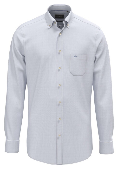 Fynch-Hatton Washed Solid Color Oxford Button-Down Overhemd New Breeze
