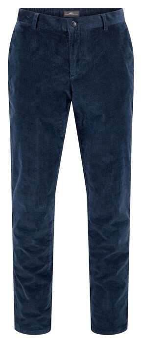 Fynch-Hatton Wide Corduroy Flat-Front Corduroy Broek Dark Navy