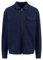 Fynch-Hatton Zip Cardigan Overshirt Interlock Piqué Vest Navy