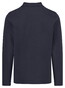 Fynch-Hatton Zip Collar Long Sleeve Interlock Cotton Polo Navy