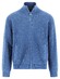 Fynch-Hatton Zip Stand-Up Collar Subtle Structure Knit Merino Cashmere Vest Crystal Blue