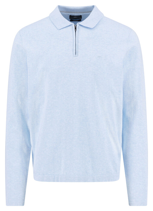 Fynch-Hatton Zip Superflex Subtle Mélange Polo New Breeze