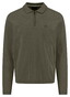 Fynch-Hatton Zip Superflex Subtle Mélange Poloshirt Dark Khaki