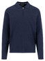 Fynch-Hatton Zip Superflex Subtle Mélange Poloshirt Navy
