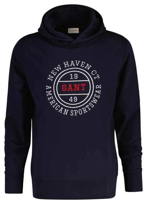 Gant 1949 Sportswear Graphic Hoodie Sweatshirt Trui Avond Blauw