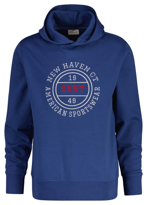 Gant 1949 Sportswear Graphic Hoodie Sweatshirt Trui Vintage Blue