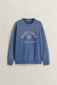 Gant 1949 Spray Graphic Crew Neck Trui Vintage Blue