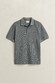 Gant 2-Tone Short Sleeve Cotton Polo Avond Blauw