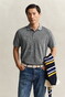 Gant 2-Tone Short Sleeve Cotton Polo Avond Blauw