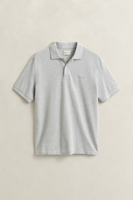 Gant 2-Tone Short Sleeve Cotton Polo Grijs Melange
