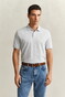 Gant 2-Tone Short Sleeve Cotton Polo Grijs Melange