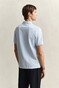 Gant 2-Tone Short Sleeve Cotton Polo Sky Blue
