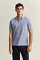 Gant 2-Tone Short Sleeve Cotton Polo Vintage Blue