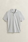 Gant 2-Tone Short Sleeve Cotton Poloshirt Grey Melange