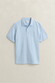 Gant 2-Tone Short Sleeve Cotton Poloshirt Sky Blue