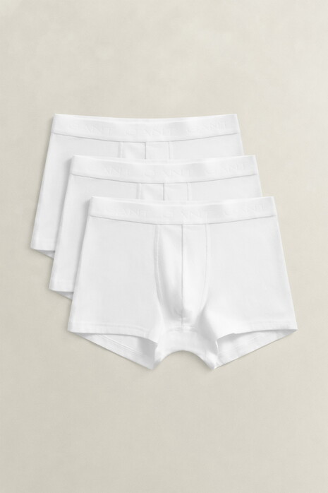 Gant 3-Pack Ton-sur-Ton Trunks Ondermode Wit