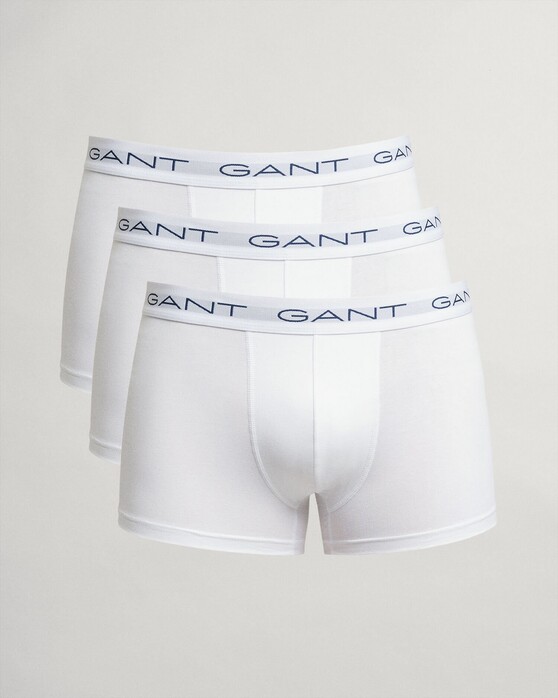 Gant 3Pack Solid Color Trunks Underwear White