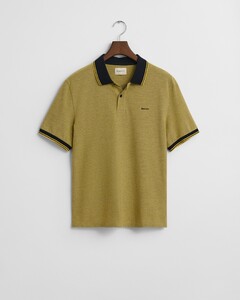 Gant 4-Color Oxford Pique Short Sleeve Poloshirt Banana Yellow