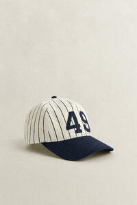 Gant 49 Contrast Stripe Cap Cream