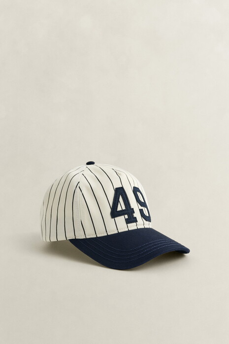 Gant 49 Contrast Stripe Cap Cream