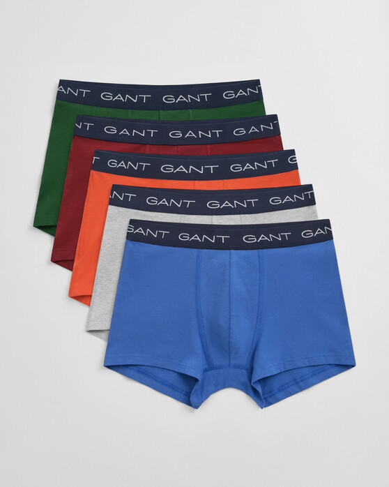 Gant 5Pack Solid Color Trunk Underwear Rich Blue
