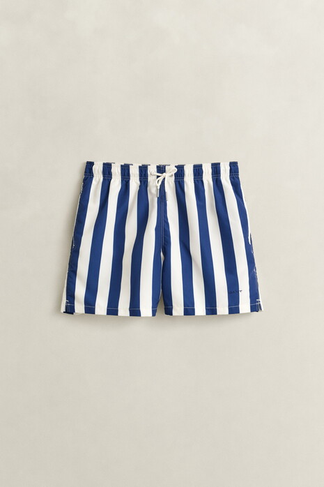 Gant Allover Block Stripe Swim Short Rich Navy
