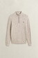 Gant Allover Cable Knit Cotton Half Zip Pullover Clay Beige