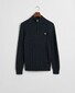 Gant Allover Cable Knit Cotton Half Zip Pullover Evening Blue