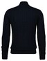 Gant Allover Cable Knit Cotton Half Zip Pullover Evening Blue