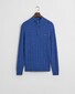 Gant Allover Cable Knit Cotton Half Zip Pullover Rich Blue