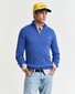 Gant Allover Cable Knit Cotton Half Zip Pullover Rich Blue