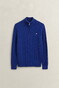Gant Allover Cable Knit Cotton Half Zip Trui Blauw