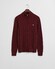 Gant Allover Cable Knit Cotton Half Zip Trui Bordeaux Melange