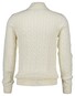 Gant Allover Cable Knit Cotton Half Zip Trui Cream