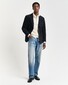 Gant Allover Cable Knit Cotton Half Zip Trui Cream