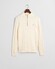 Gant Allover Cable Knit Cotton Half Zip Trui Cream