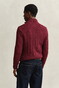 Gant Allover Cable Knit Cotton Half Zip Trui Deep Grape Wine