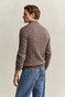 Gant Allover Cable Knit Cotton Half Zip Trui Faded Taupe