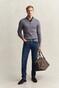 Gant Allover Cable Knit Cotton Half Zip Trui Midden Grijs