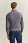 Gant Allover Cable Knit Cotton Half Zip Trui Midden Grijs