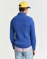 Gant Allover Cable Knit Cotton Half Zip Trui Rich Blue