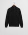 Gant Allover Cable Knit Cotton Half Zip Trui Zwart