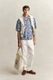 Gant Allover Pattern Resort Collar Short Sleeve Overhemd Vintage Blue